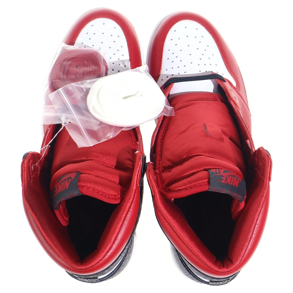 NIKE(ナイキ) WMNS AIR JORDAN 1 HIGH OG SATIN RED CD0461-601 ウィメンズ エアジョーダン1 ハイカットスニーカー サテンレッド US10/27cm
