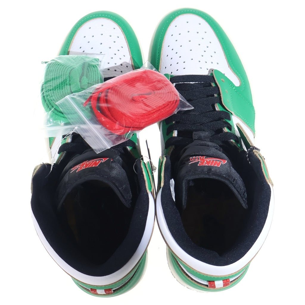 NIKE(ナイキ) WMNS AIR JORDAN HIGH Lucky Green DB4612-300 ウィメンズ エアジョーダン 1 ラッキーグリーン ホワイト ハイカットスニーカー US10/27cm
