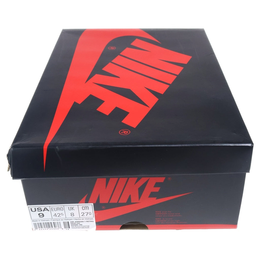 NIKE(ナイキ) AIR JORDAN 1 HIGH OG University Red 555088-160 エアジョーダン1 ハイ ユニバーシティレッド ハイカットスニーカーシューズ ホワイト/レッド US9/27cm