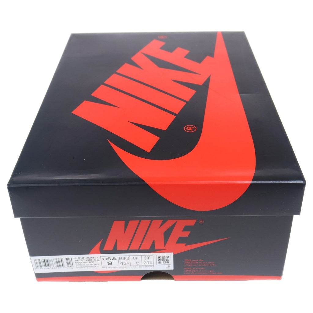 NIKE(ナイキ) AIR JORDAN 1 HIGH OG Electro Orange 555088-180 エアジョーダン1 ハイ エレクトロオレンジ ハイカットスニーカーシューズ オレンジ/ホワイト US9/27cm