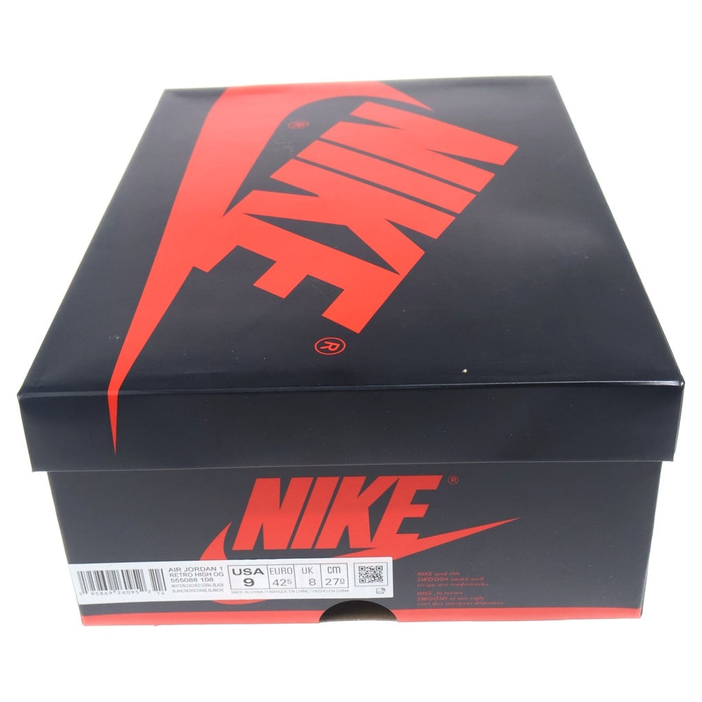 NIKE(ナイキ) AIR JORDAN 1 HIGH OG Bleached Coral 555088-108 エアジョーダン1 ハイ ブリーチドコーラル ハイカットスニーカーシューズ グレー US9/27cm