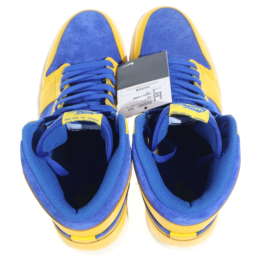 NIKE(ナイキ) 【観賞用 2013年製】AIR JORDAN 1 HIGH OG Laney 555088-707 エアジョーダン1 ハイ レイニー ハイカットスニーカーシューズ イエロー/ブルー US9/27cm
