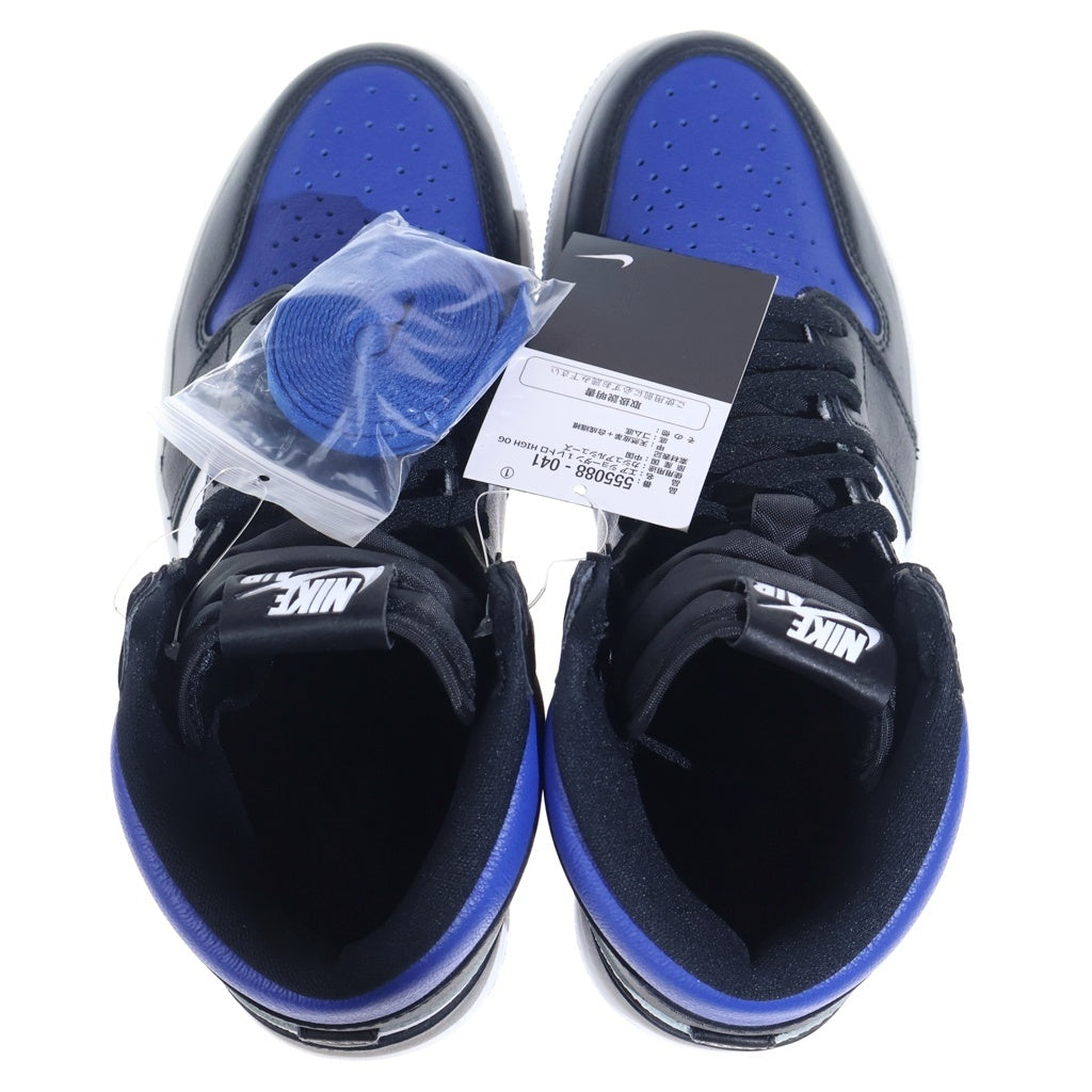 NIKE(ナイキ) AIR JORDAN 1 HIGH OG Royal Toe 555088-041 エアジョーダン1 ハイ ロイヤルトゥ ハイカットスニーカーシューズ ブラック/ブルー US9/27cm