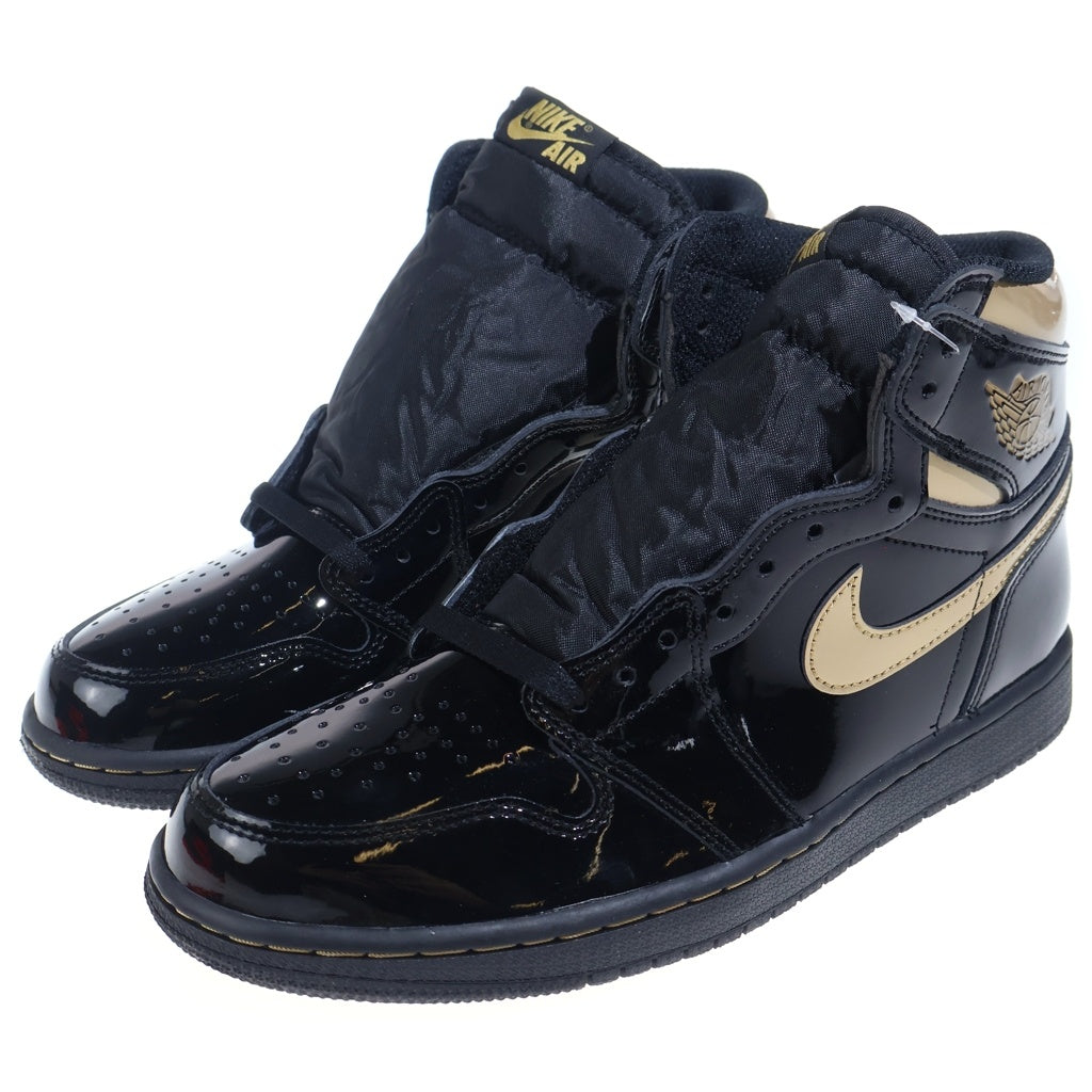 NIKE(ナイキ) AIR JORDAN 1 HIGH OG Metalic Gold 555088-032 エアジョーダン1 ハイ メタリックゴールド ハイカットスニーカーシューズ ブラック/ゴールド US9/27cm