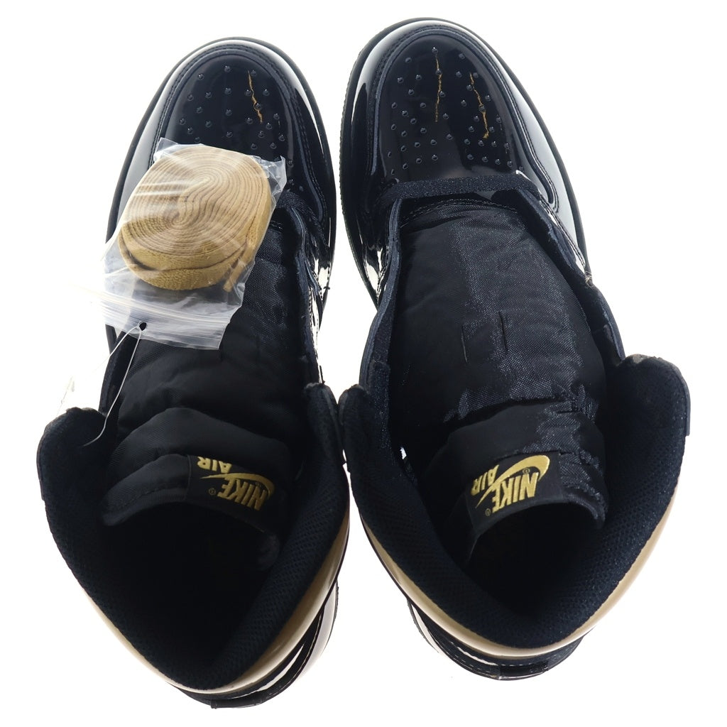 NIKE(ナイキ) AIR JORDAN 1 HIGH OG Metalic Gold 555088-032 エアジョーダン1 ハイ メタリックゴールド ハイカットスニーカーシューズ ブラック/ゴールド US9/27cm