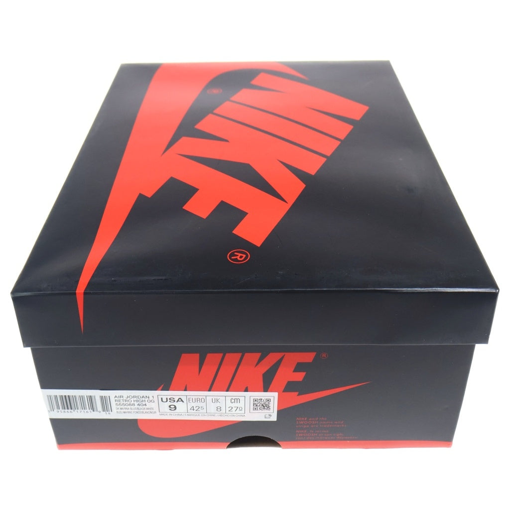 NIKE(ナイキ) AIR JORDAN 1 HIGH OG Dark Marina Blue 555088-404 エアジョーダン1 ハイ ダークマリーナブルー ハイカットスニーカーシューズ ブラック/ブルー US9/27cm