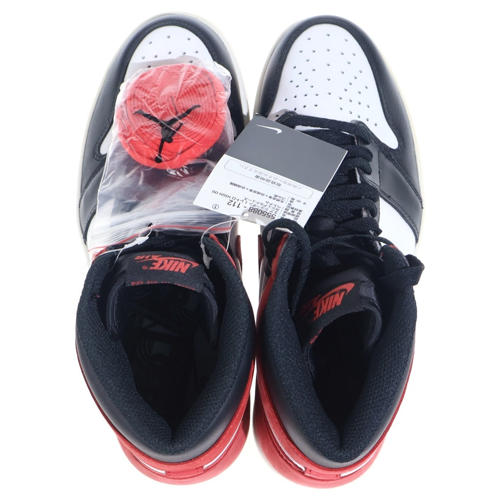 NIKE(ナイキ) AIR JORDAN 1 HIGH OG Track Red 555088-112 エアジョーダン1 ハイ トラックレッド ハイカットスニーカーシューズ ブラック/レッド US9.5/27.5cm