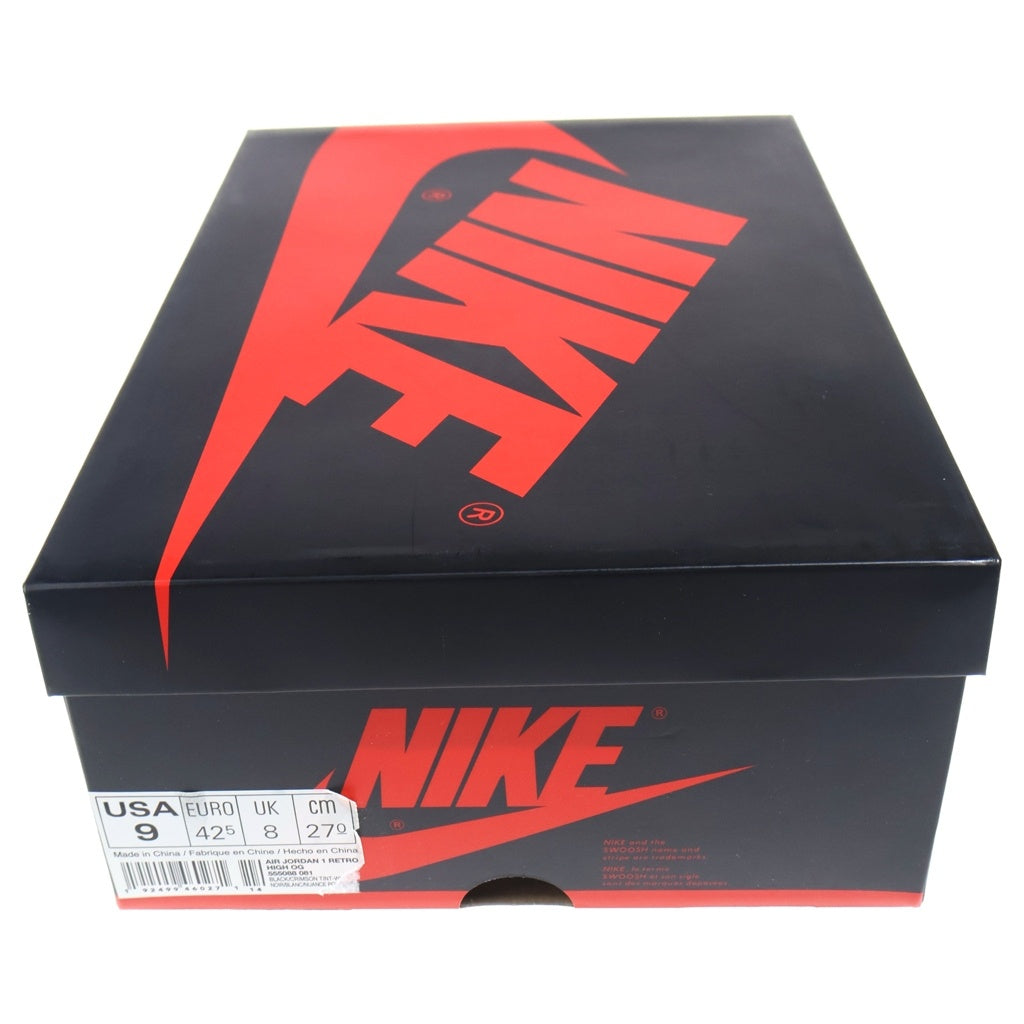 NIKE(ナイキ) AIR JORDAN 1 HIGH OG Crimson Tint 555088-081 エアジョーダン1 ハイ クリムゾンティント ハイカットスニーカーシューズ ブラック/ピンク US9/27cm