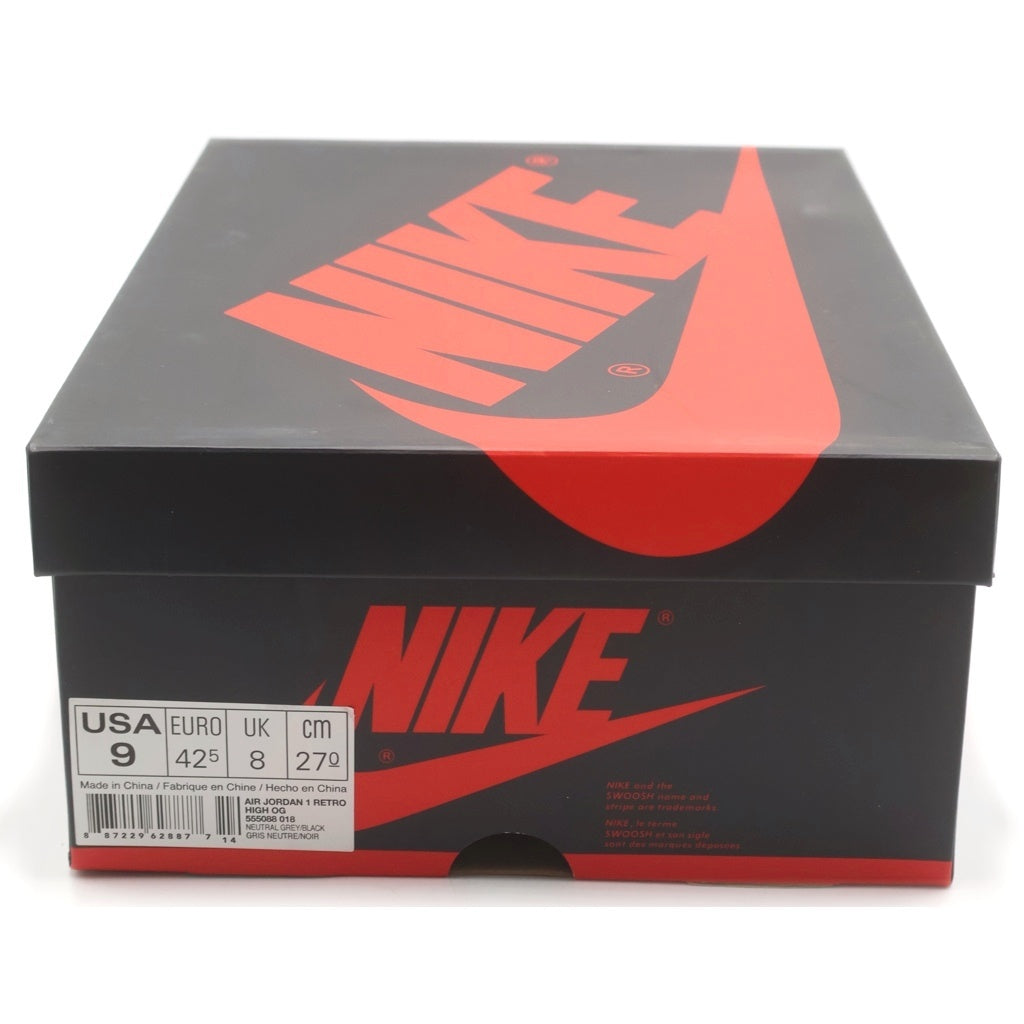 NIKE(ナイキ) AIR JORDAN 1 HIGH OG Hyper Crimson 555088-018 エアジョーダン1 ハイ ハイパークリムゾン ハイカットスニーカーシューズ グレー US9/27cm