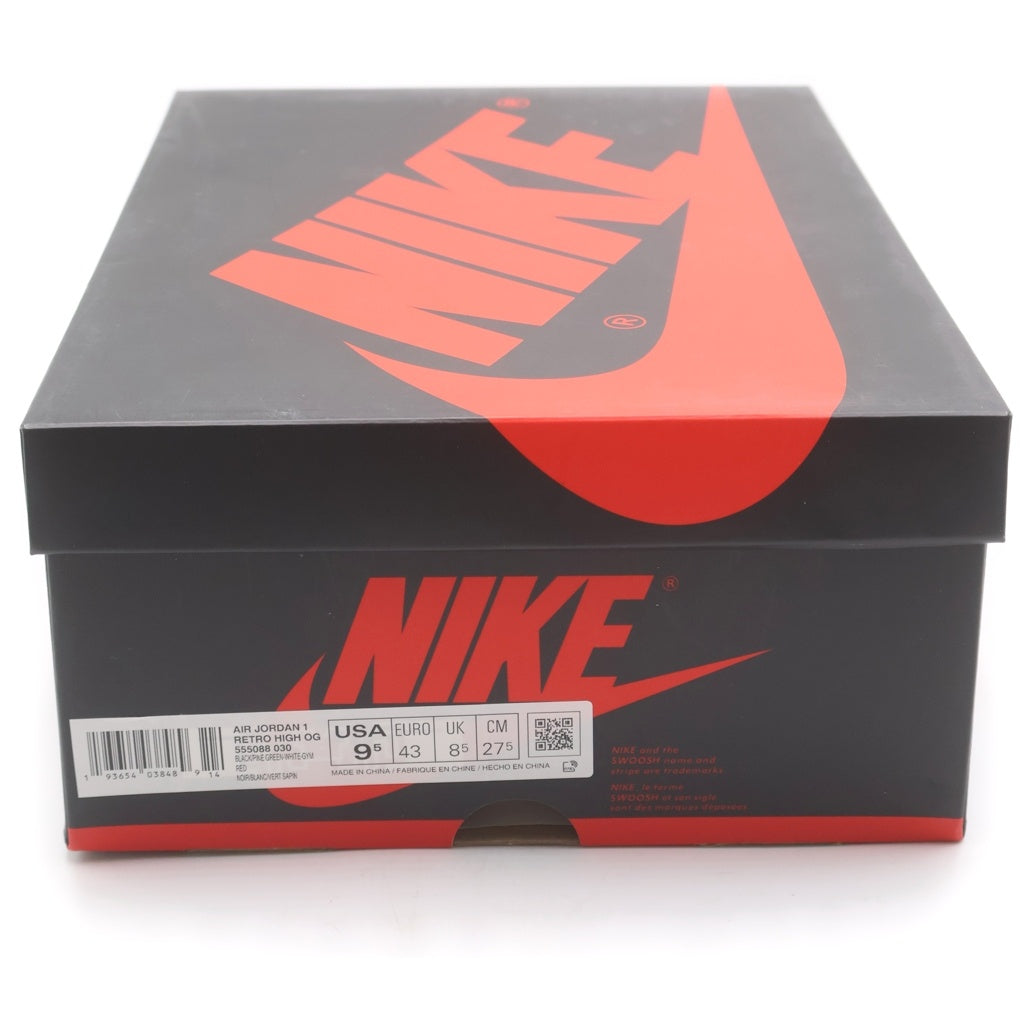 NIKE(ナイキ) AIR JORDAN 1 HIGH OG Pine Green 555088-030 エアジョーダン1 ハイ パイングリーン ハイカットスニーカーシューズ ブラック/グリーン US9.5/27.5cm
