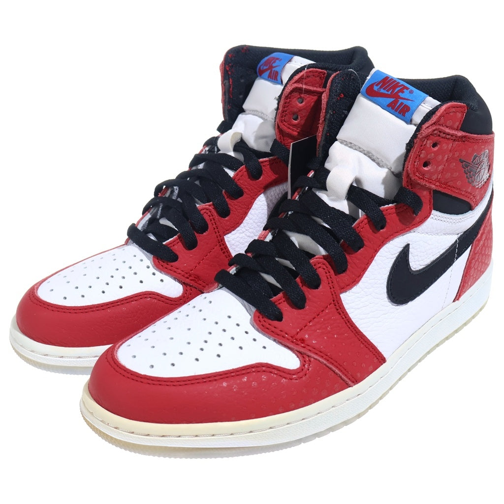 NIKE(ナイキ) AIR JORDAN 1 RETRO HIGH ORIGIN STORY 555088-602 エアジョーダン 1 レトロ オリジナル ストーリー ハイカットスニーカー レッド/ホワイト US10/28cm