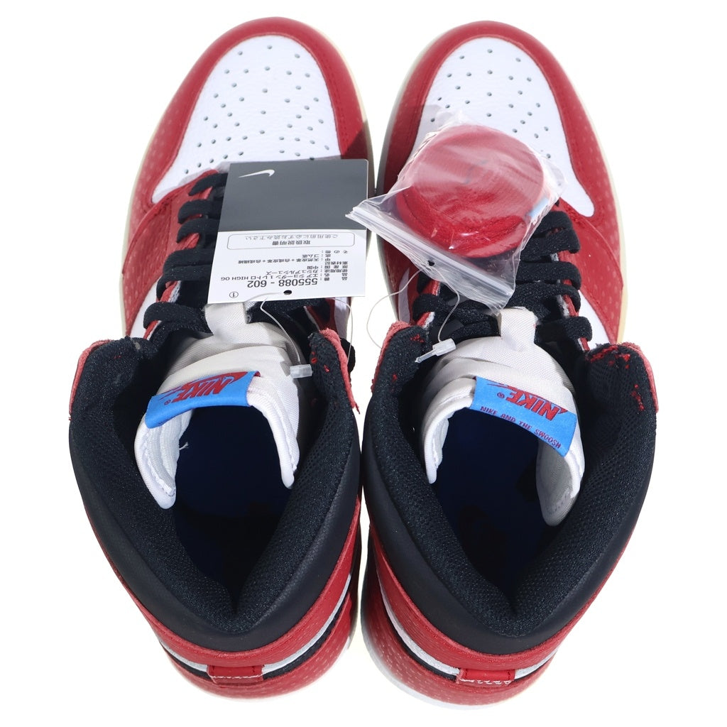 NIKE(ナイキ) AIR JORDAN 1 RETRO HIGH ORIGIN STORY 555088-602 エアジョーダン 1 レトロ オリジナル ストーリー ハイカットスニーカー レッド/ホワイト US10/28cm
