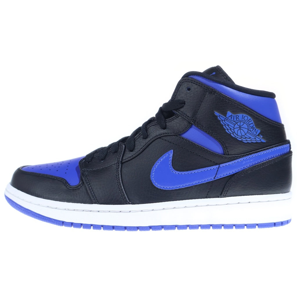 NIKE(ナイキ) AIR JORDAN 1 MID HYPER ROYAL 554724-068 エアジョーダン1 ハイパーロイヤル ミッドカットスニーカー ブラック/ブルー US9/27cm