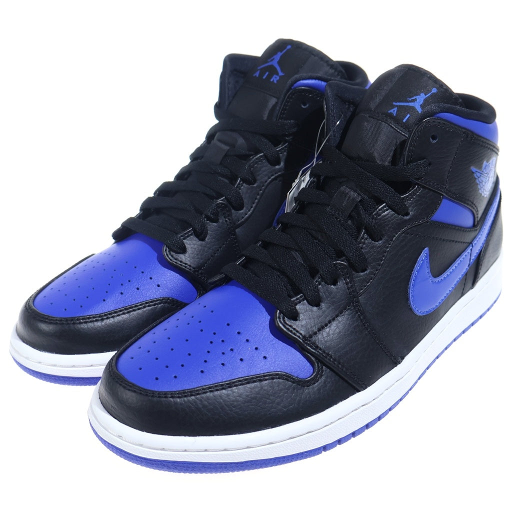 NIKE(ナイキ) AIR JORDAN 1 MID HYPER ROYAL 554724-068 エアジョーダン1 ハイパーロイヤル ミッドカットスニーカー ブラック/ブルー US9/27cm