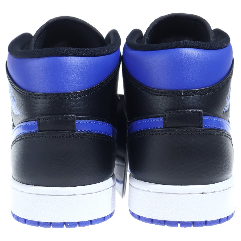 NIKE(ナイキ) AIR JORDAN 1 MID HYPER ROYAL 554724-068 エアジョーダン1 ハイパーロイヤル ミッドカットスニーカー ブラック/ブルー US9/27cm