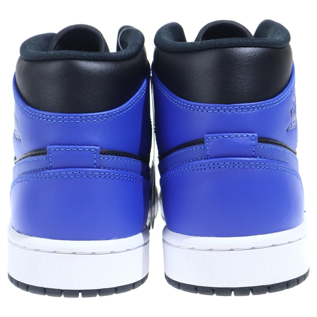 NIKE(ナイキ) AIR JORDAN 1 MID HYPER ROYAL 554724-077 エアジョーダン1 ミッド ハイパーロイヤル ミドルカットスニーカー ブルー/ブラック US9/27cm