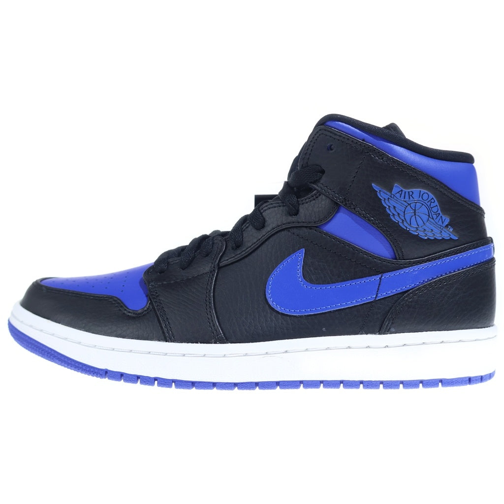 NIKE(ナイキ) AIR JORDAN 1 MID HYPER ROYAL 554724-068 エアジョーダン1 ミッド ハイパーロイヤル ミドルカットスニーカー ブルー/ブラック US9/27cm