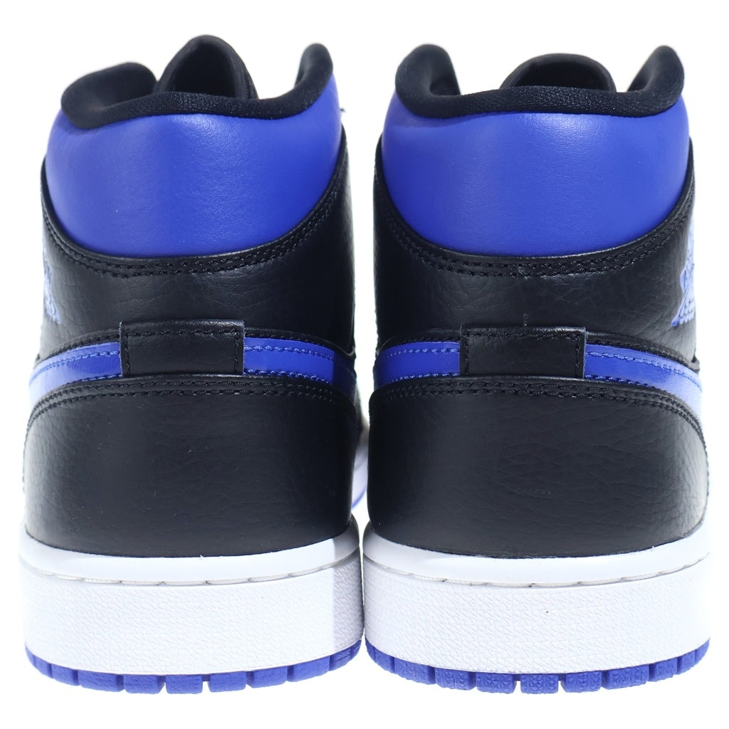 NIKE(ナイキ) AIR JORDAN 1 MID HYPER ROYAL 554724-077 エアジョーダン1 ミッド ハイパーロイヤル ミドルカットスニーカー ブルー/ブラック US9/27cm