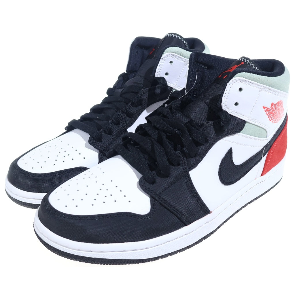 NIKE(ナイキ) AIR JORDAN 1 MID SE 852542-100 エアジョーダン1 ミッドカットスニーカー ホワイト/ブラック/レッド US9/27cm
