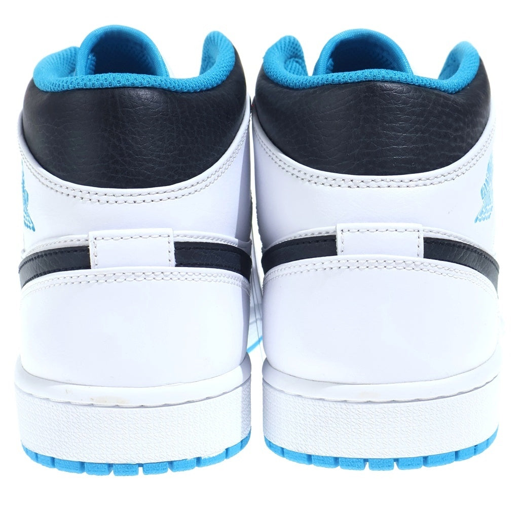 NIKE(ナイキ) AIR JORDAN 1 MID Laser blue 554724-141 エアジョーダン1 ミッド レーサーブルー ミドルカットスニーカー ブルー/ホワイト US9/27cm