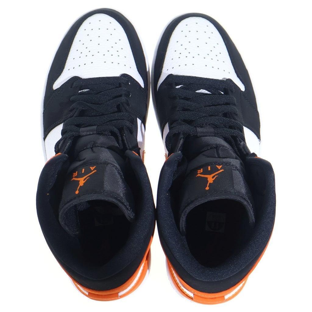 NIKE(ナイキ) AIR JORDAN 1 MID SHATTERED BACKBOARD 554724-058 エアジョーダン シャッタードバックボード ミッドカットスニーカー オレンジ/ホワイト US9/27cm