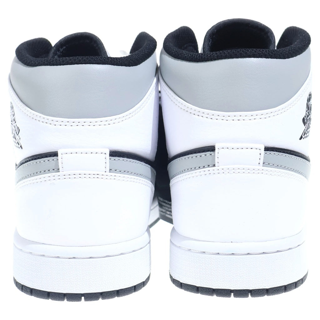 NIKE(ナイキ) AIR JORDAN 1 MID White Shadow 554724-073 エアジョーダン1 ミッド ホワイトシャドウ ミドルカットスニーカー グレー/ブラック US9/27cm