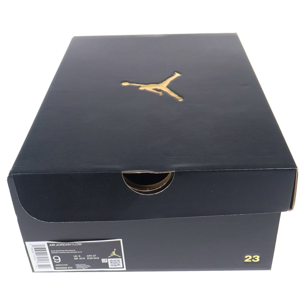 NIKE(ナイキ) AIR JORDAN 1 LOW Gym Red 553558-611 エアジョーダン1 ロー ジムレッド ローカットスニーカーシューズ レッド/ホワイト US9/27cm