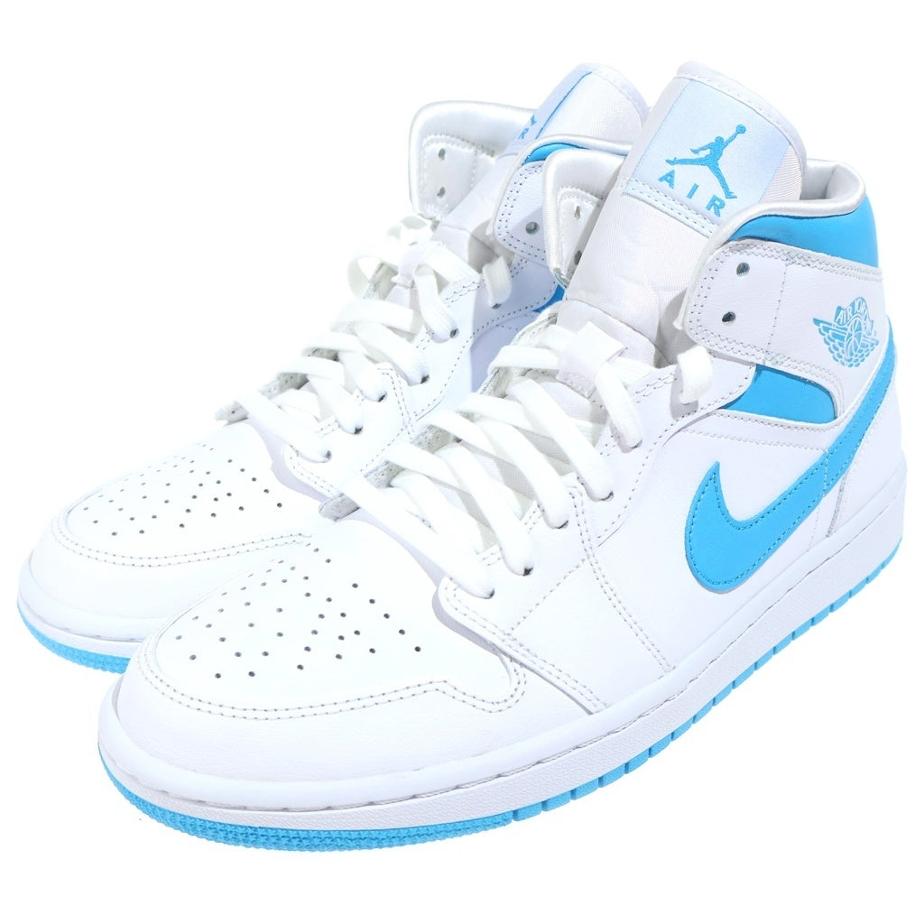 NIKE(ナイキ) WMNS AIR JORDAN 1 MID POWDERBLUE BQ6472-114 エアジョーダン 1 ミッド パウダーブルー ノースカロライナ ハイカットスニーカー US10/27cm