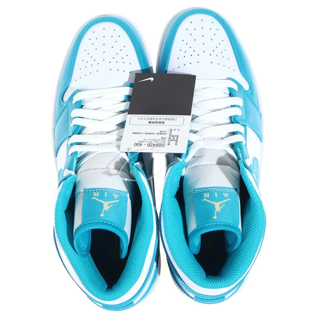 NIKE(ナイキ) AIR JORDAN 1 MID AQUATONE DQ8426-400 エアジョーダン1 ミッド アクアトーン ホワイト/ブルー US9/27cm
