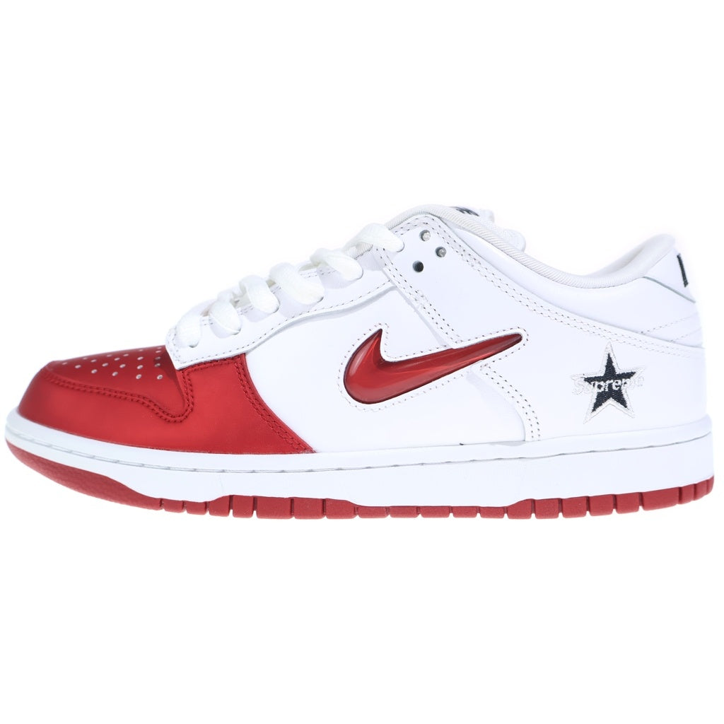 SUPREME(シュプリーム) 19AW ×NIKE SB DUNK LOW OG QS CK3480-600 ナイキエスビー ダンク ローカットスニーカー ホワイト/メタリックレッド US9/27cm