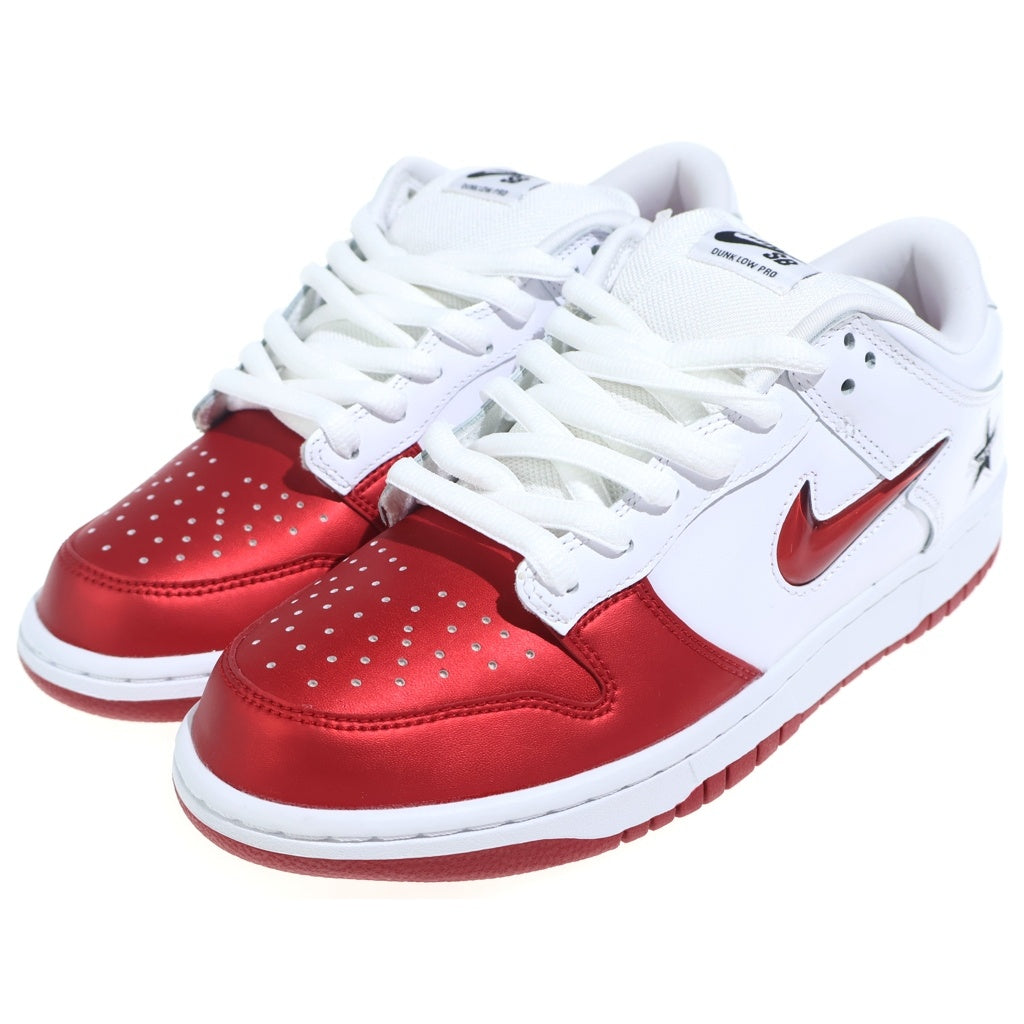 SUPREME(シュプリーム) 19AW ×NIKE SB DUNK LOW OG QS CK3480-600 ナイキエスビー ダンク ローカットスニーカー ホワイト/メタリックレッド US9/27cm