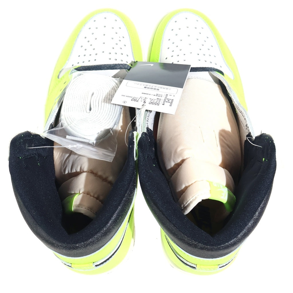 NIKE(ナイキ) AIR JORDAN 1 RETRO HIGH OG VOLT VISIONAIRE 555088-702 エアジョーダン1 レトロ ボルト ヴィジョネア ハイカットスニーカー イエロー/ホワイト US9/27cm