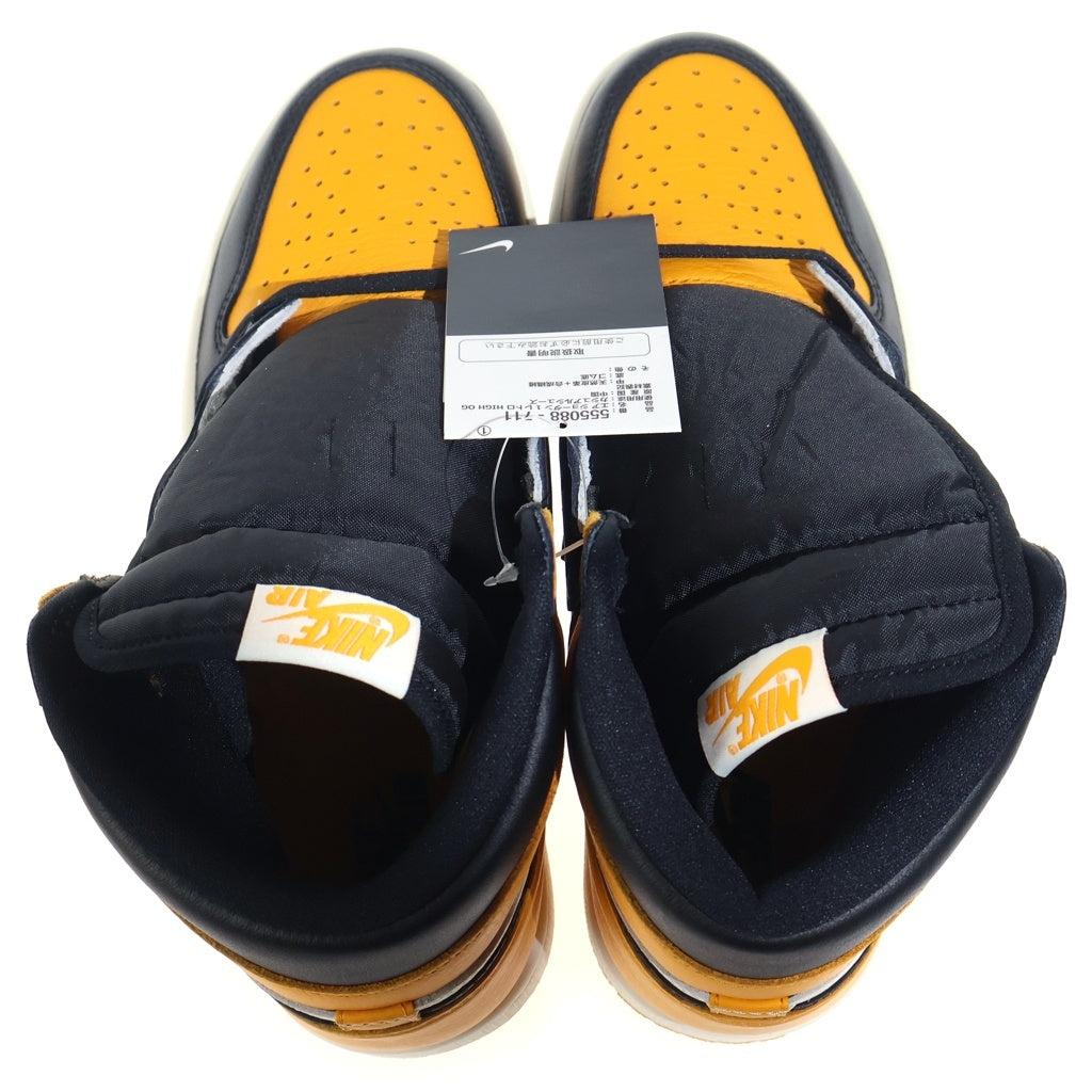 NIKE(ナイキ) AIR JORDAN1 RETRO HIGH OG TAXI 555088-711 エアジョーダン1 タクシ ハイカットスニーカー ブラック/ホワイト/イエロー US9/27cm