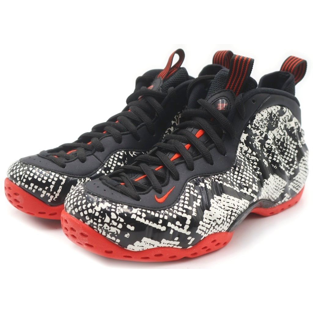 NIKE(ナイキ) AIR FOAMPOSITE ONE 314996-101 エアフォームポジットワン ミッドカットスニーカー ブラック/ホワイト/レッド US9/27cm
