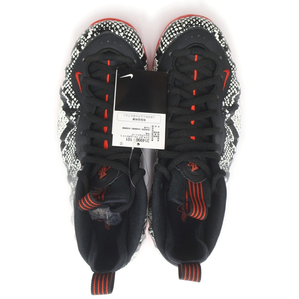 NIKE(ナイキ) AIR FOAMPOSITE ONE 314996-101 エアフォームポジットワン ミッドカットスニーカー ブラック/ホワイト/レッド US9/27cm