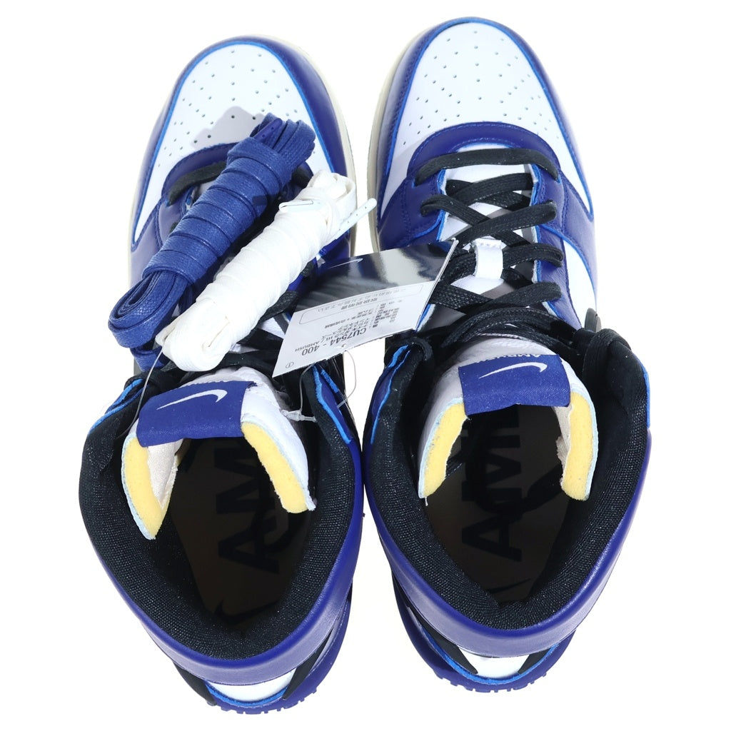 NIKE(ナイキ) ×AMBUSH DUNK HI DEEP ROYAL CU7544-400 アンブッシュ ダンク ハイカットスニーカー ホワイト/ブルー US9/27cm