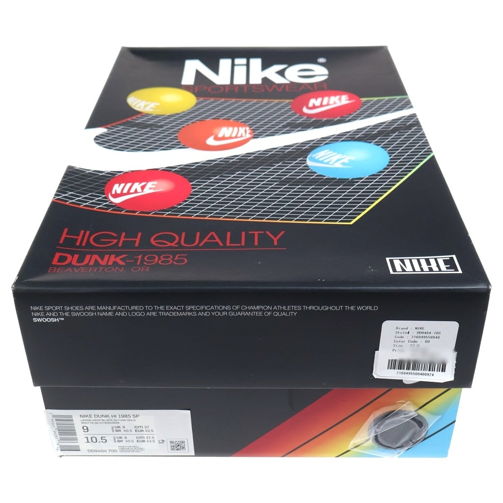NIKE(ナイキ) DUNK HI 1985 SP BLACK ACID WASH DD9404-700 ダンク ブラックアシッドウォッシュ ハイカットスニーカー ブラック/クリーム US9/27cm