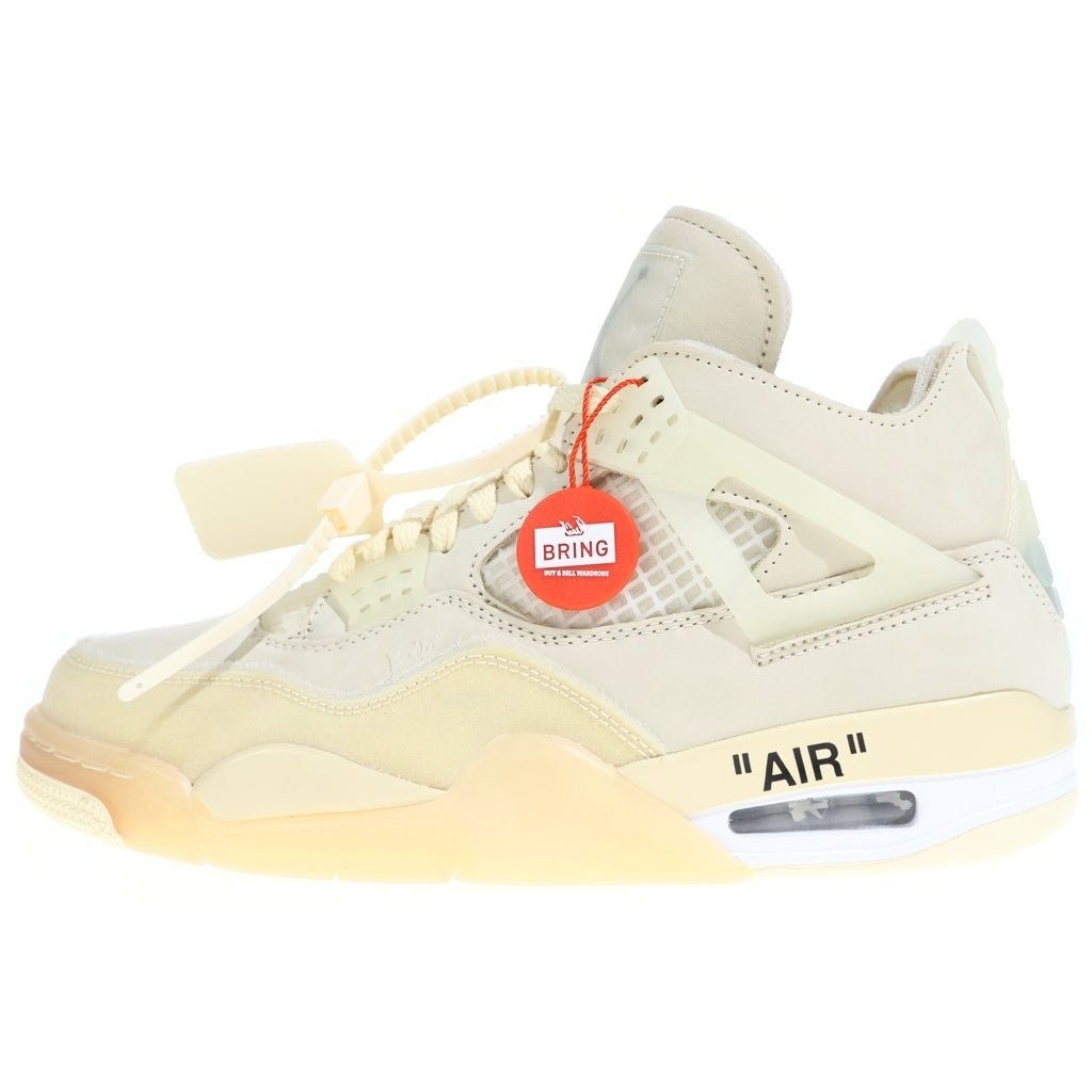 NIKE(ナイキ) ×OFF-WHITE WMNS AIR JORDAN 4 SP SAIL CV9388-100 オフホワイト ウィメンズ エアジョーダン4 SP スニーカー セイル アイボリー US W9.5/26.5cm