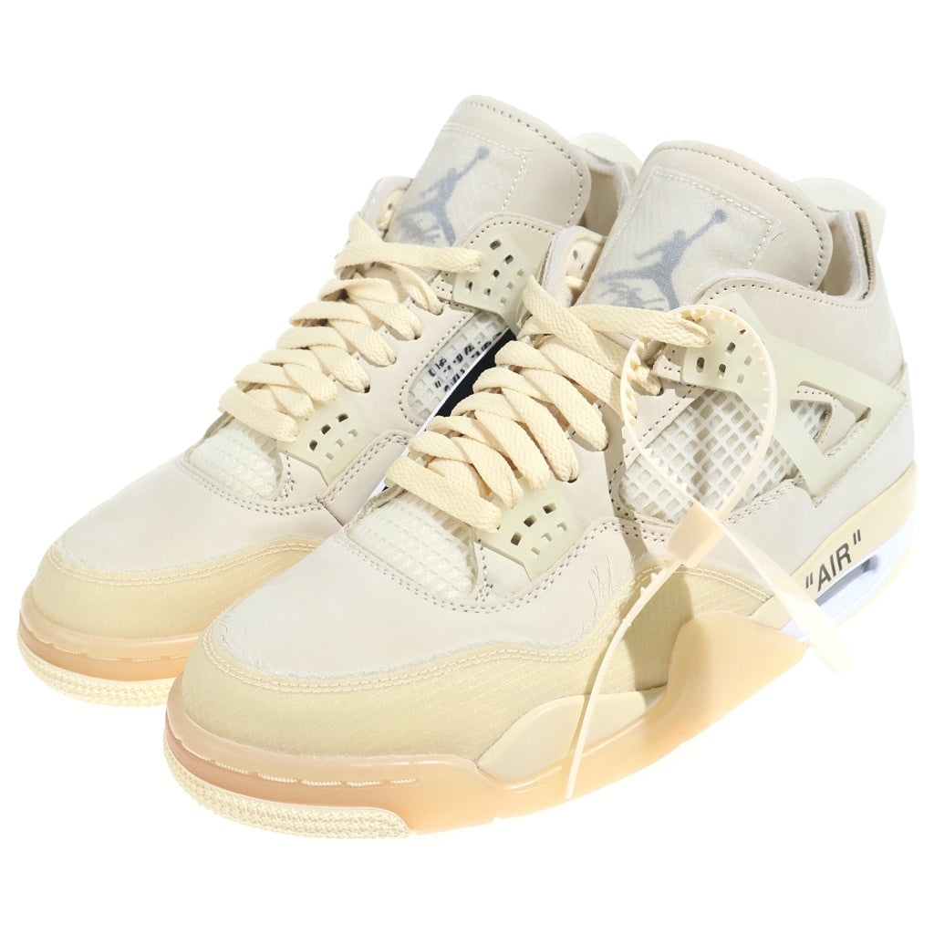 NIKE(ナイキ) ×OFF-WHITE WMNS AIR JORDAN 4 SP SAIL CV9388-100 オフホワイト ウィメンズ エアジョーダン4 SP スニーカー セイル アイボリー US W9.5/26.5cm