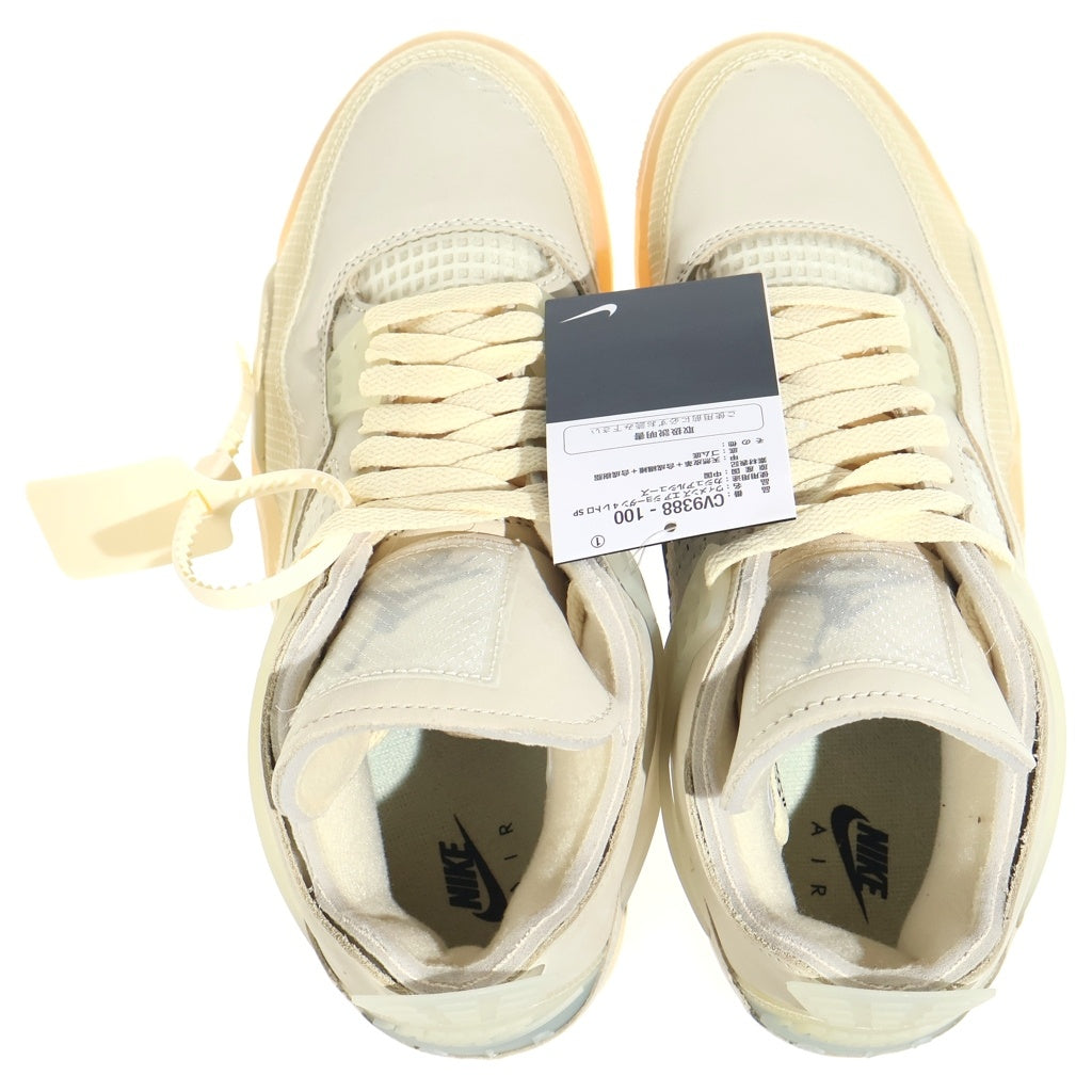 NIKE(ナイキ) ×OFF-WHITE WMNS AIR JORDAN 4 SP SAIL CV9388-100 オフホワイト ウィメンズ エアジョーダン4 SP スニーカー セイル アイボリー US W9.5/26.5cm