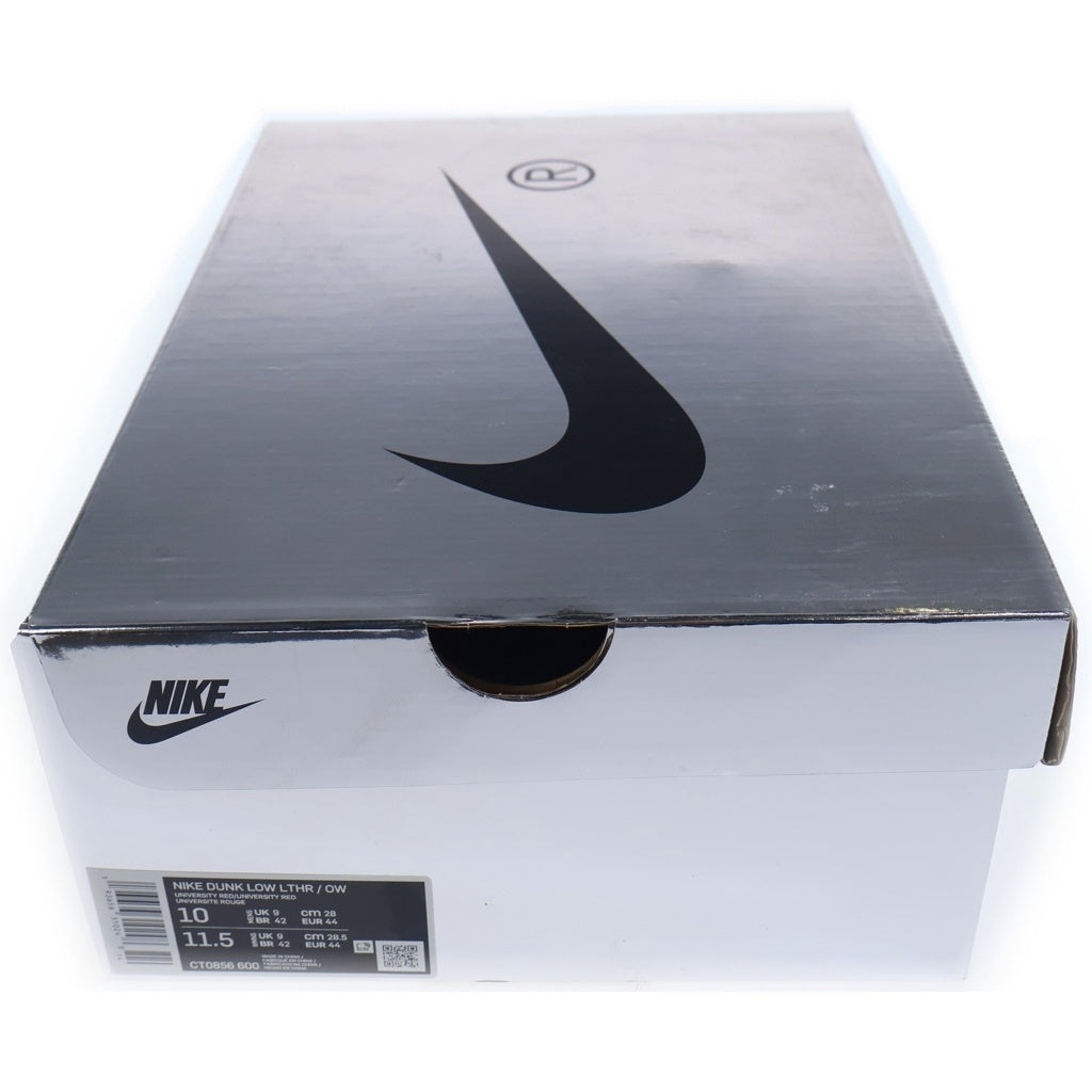 NIKE(ナイキ) ×OFF-WHITE DUNK LOW LTHR CT0856-600 オフホワイト ダンク ローカットスニーカー レッド/グレー US10/28cm