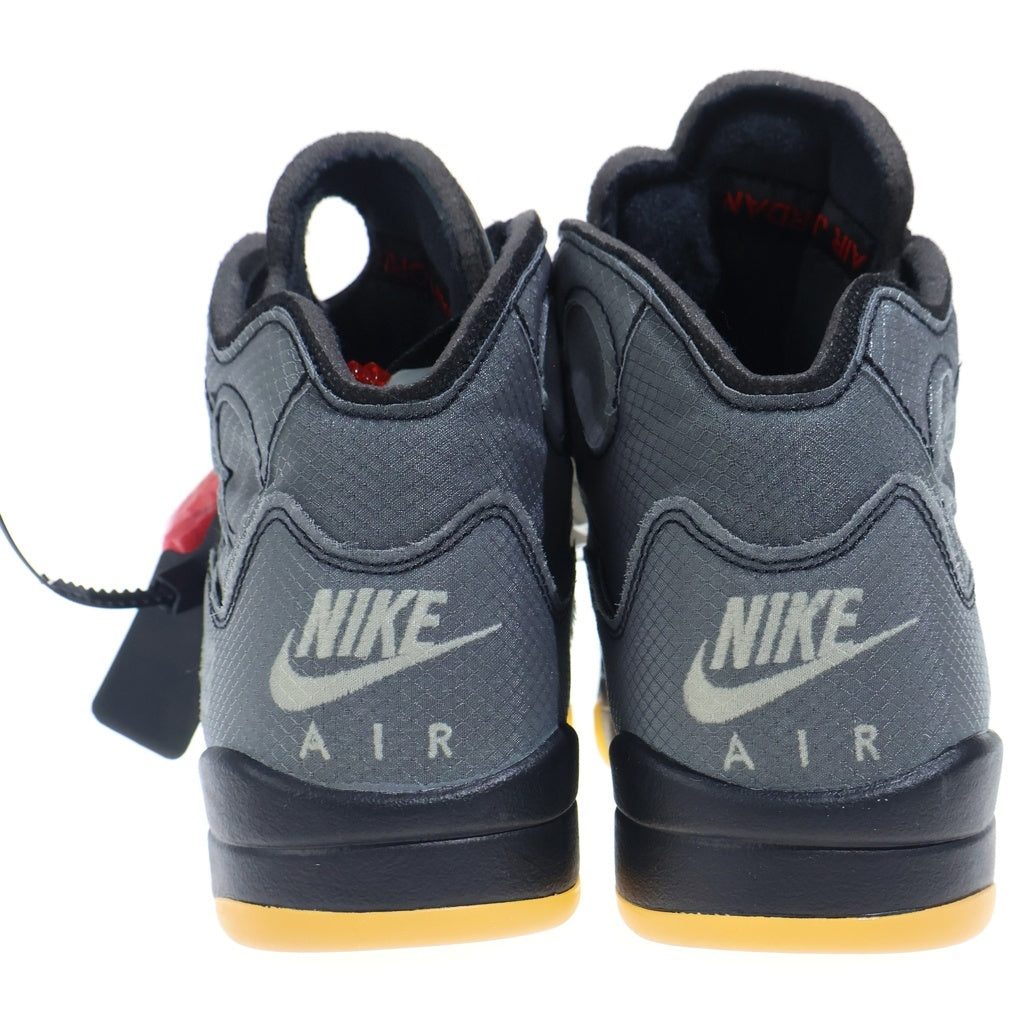 NIKE(ナイキ) ×OFF-WHITE AIR JORDAN 5 RETRO SP CT8480-001 オフホワイト エアジョーダン5 レトロ ハイカットスニーカー グレー US8.5/26.5cm