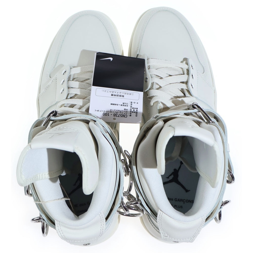 NIKE(ナイキ) ×COMME des GARCONS AIR JORDAN1 HI STRAP SP-C CN5738-100 コムデギャルソン エアジョーダン1 ストラップ ハイカットスニーカー ホワイト US9/27cm