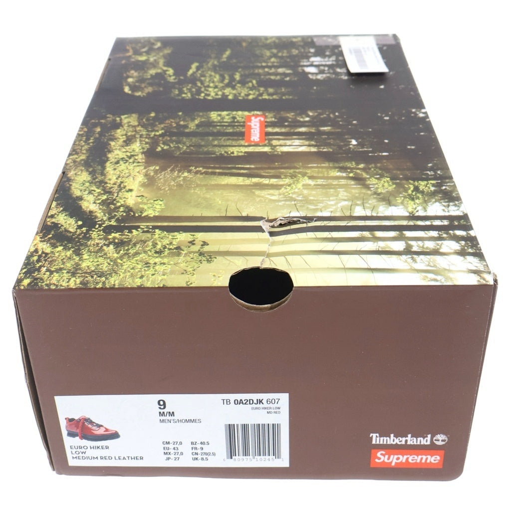 SUPREME(シュプリーム) 20SS ×Timberland Patent Leather Euro Hiker Low ティンバーランド パテントレザー ユーロハイカー ローカットスニーカーシューズ レッド US9/27cm