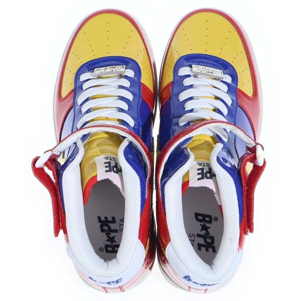 A BATHING APE(アベイシングエイプ) Bapestar Mid ベイプスター ミドルカットスニーカーシューズ レッド US9/27cm 1G30191004