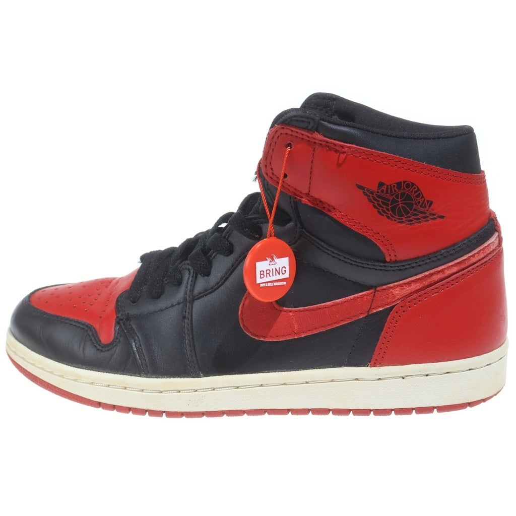 NIKE(ナイキ) 【鑑賞用 2001年製】 AIR JORDAN 1 RETRO HIGH BLACK VARSITY RED 136066-061 エアジョーダン1 ブレッド ハイカットスニーカー ブラック/レッド US8.5/26.5cm