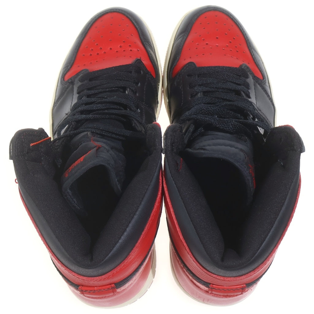 NIKE(ナイキ) 【鑑賞用 2001年製】 AIR JORDAN 1 RETRO HIGH BLACK VARSITY RED 136066-061 エアジョーダン1 ブレッド ハイカットスニーカー ブラック/レッド US8.5/26.5cm
