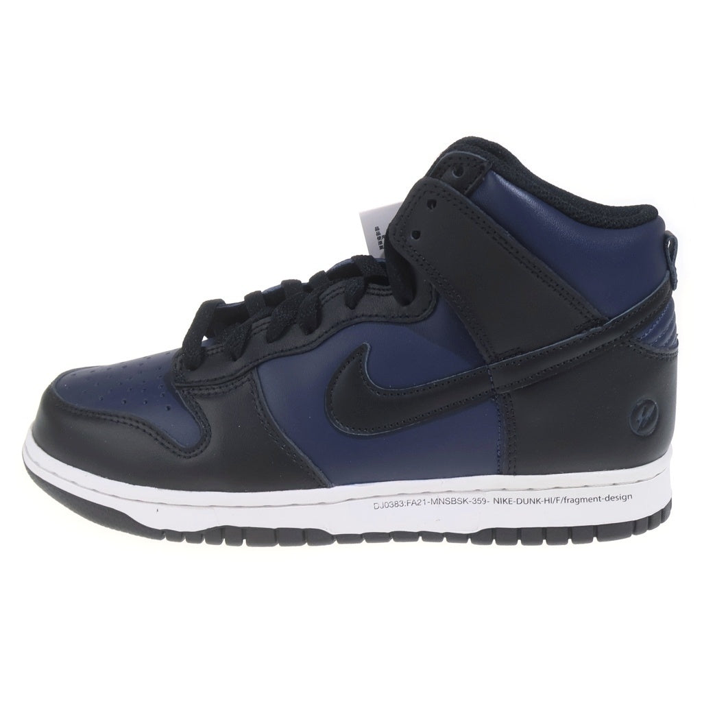 NIKE(ナイキ) ×FRAGMENT DESIGN DUNK HIGH TOKYO DJ0383-400 フラグメントデザイン ダンク 東京 ハイカットスニーカー ブラック/ネイビー US8/26cm