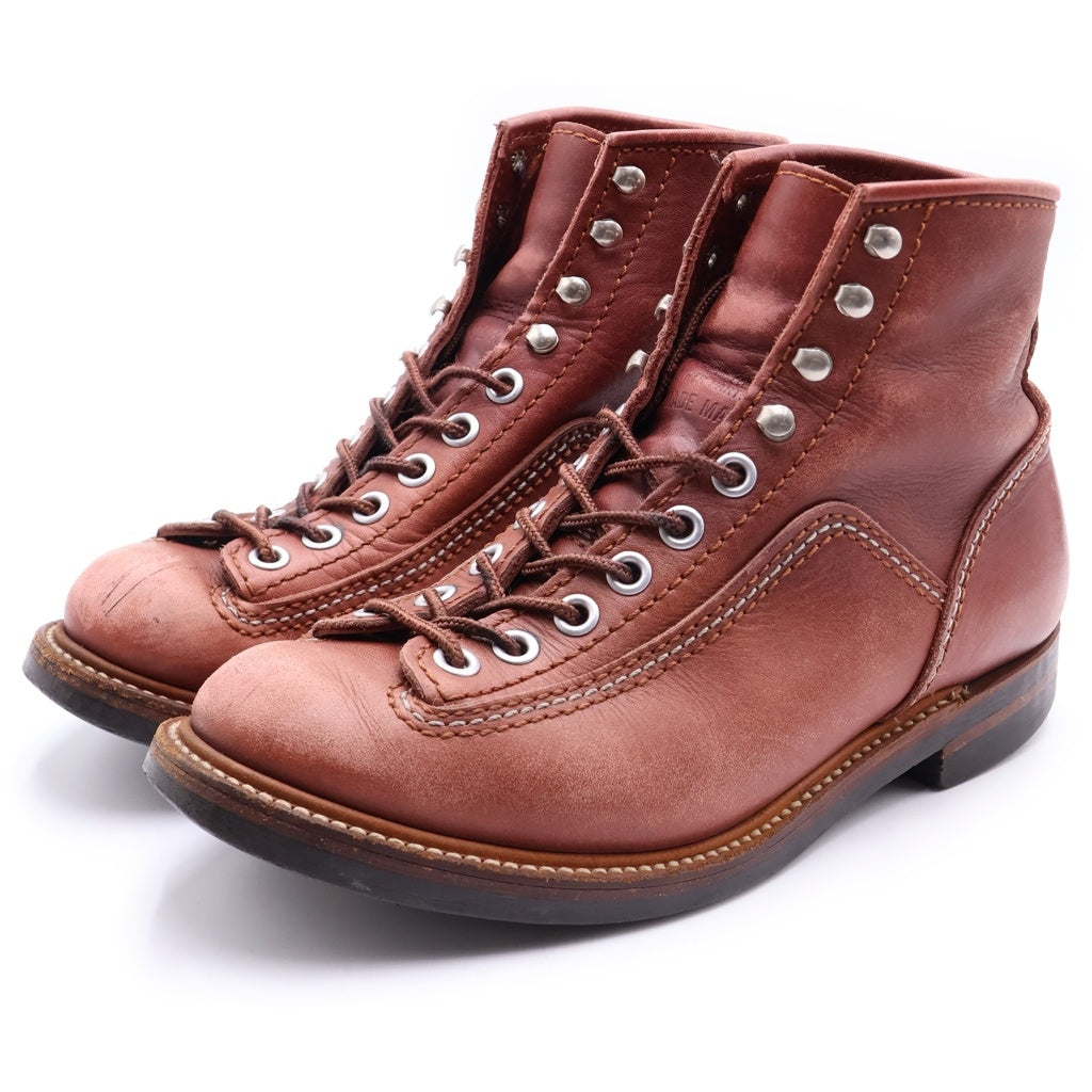 LONE WOLF BOOTS ロンウルフブーツ カーペンター レザーブーツ キャッツポウソール ブラウン F01615 LONE WOLF BOOTS(ロンウルフブーツ) カーペンター レザーブーツ