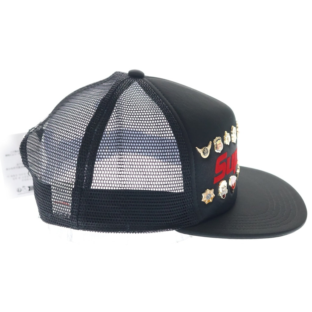 SUPREME(シュプリーム) 26SS Pins Mesh Back 5-Panel ピンズ付き メッシュキャップ 帽子 ブラック